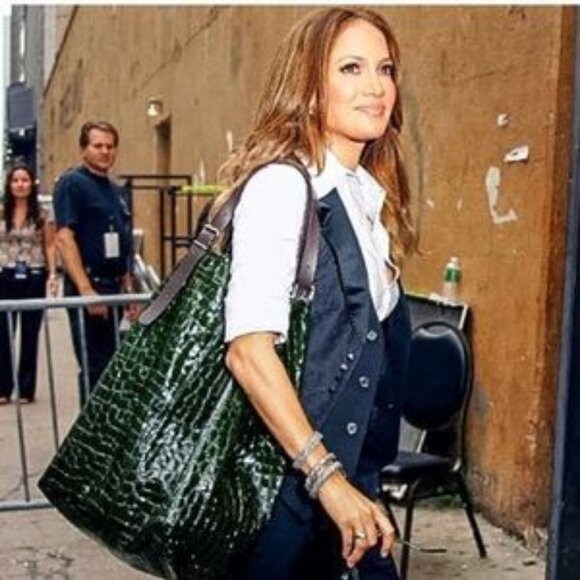 "RARE" JANE AUGUST King's Road Leather Tote - Red Embossed Croc (Made in Italy) - Picture 10 of 10